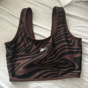 Reebok safari theme crop top